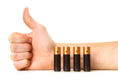 Reconditioned Batteries with Thumbs Up
